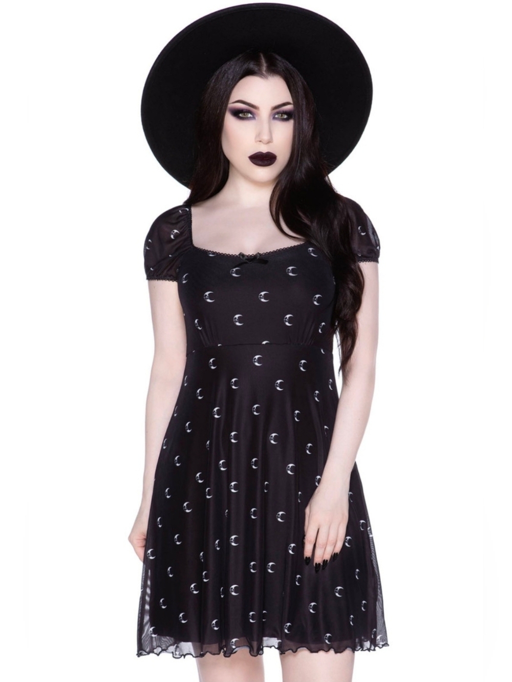 Euc Killstar Black It's A Moon Thing Mona Skater Dress 3x Us Size 16